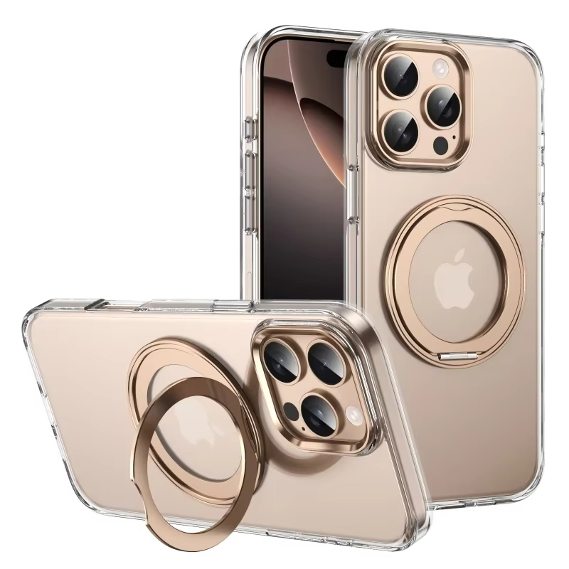 Capa Giratória 360° Dourada com Suporte Magnético para iPhone - Imagem 6