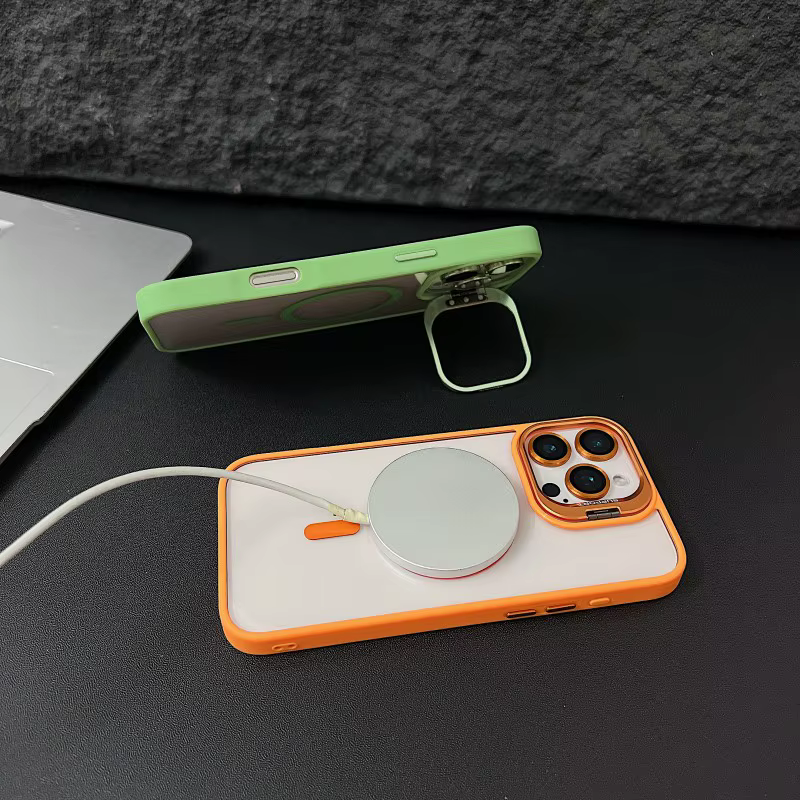 Capa Antichoque Laranja com Proteção de Lente para iPhone - Imagem 2