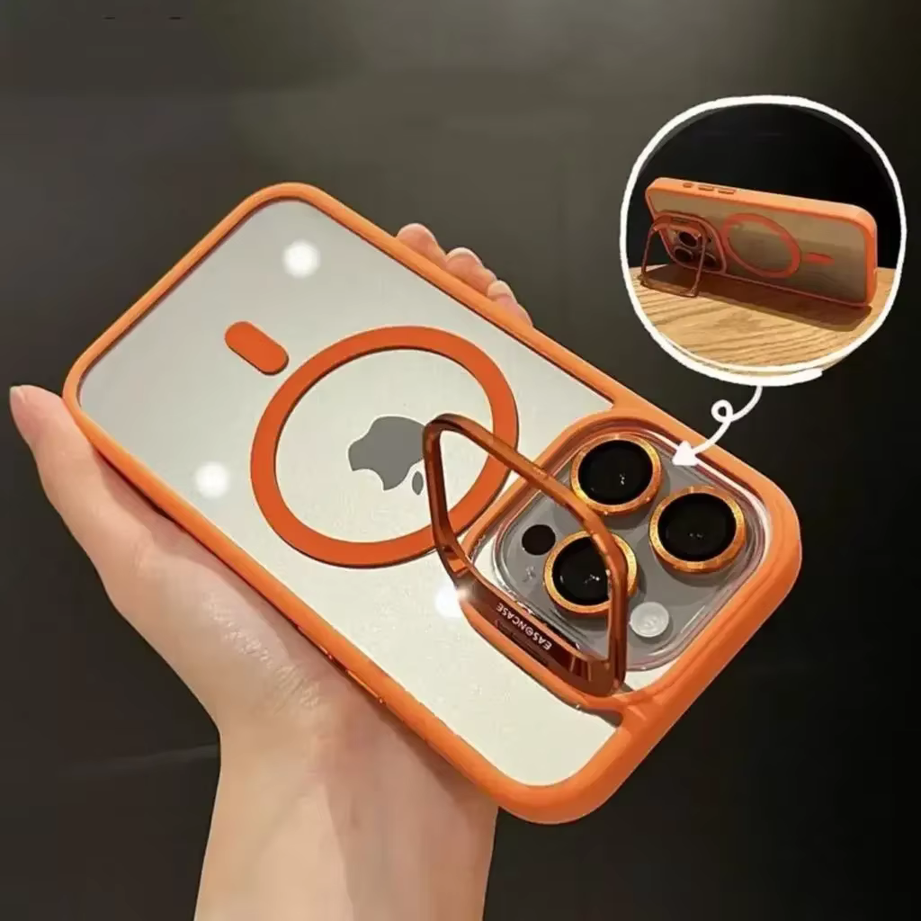 Capa Antichoque Laranja com Proteção de Lente para iPhone - Imagem 3