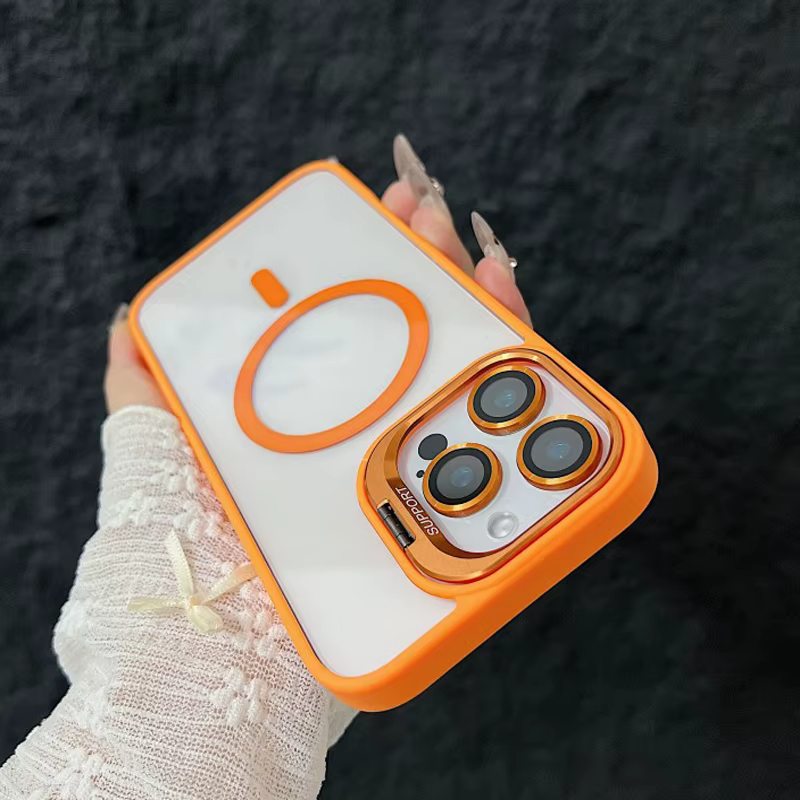 Capa Antichoque Laranja com Proteção de Lente para iPhone - Imagem 5