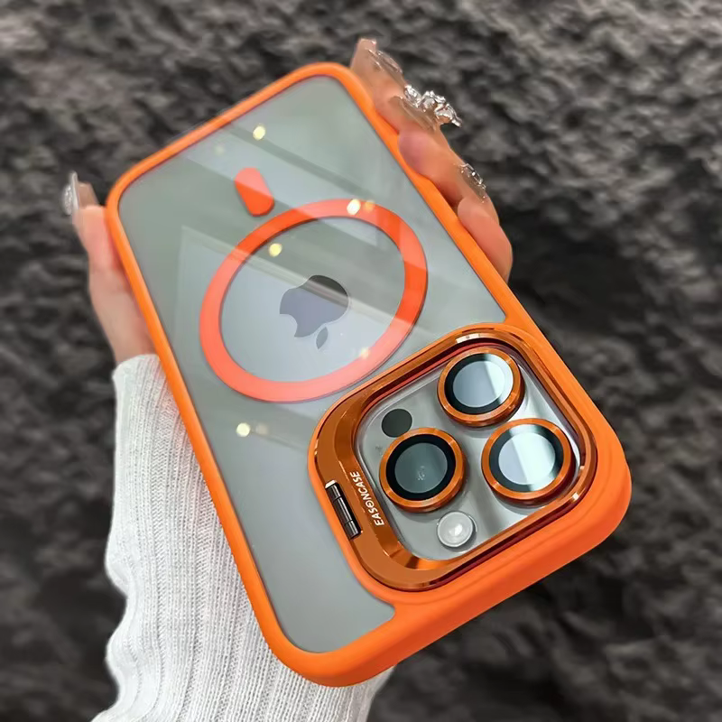 Capa Antichoque Laranja com Proteção de Lente para iPhone - Imagem 6