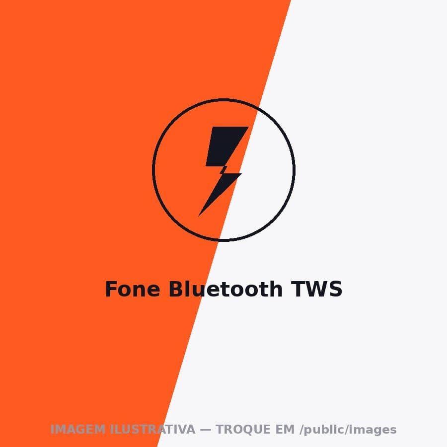 Fone Bluetooth TWS com Estojo de Carregamento