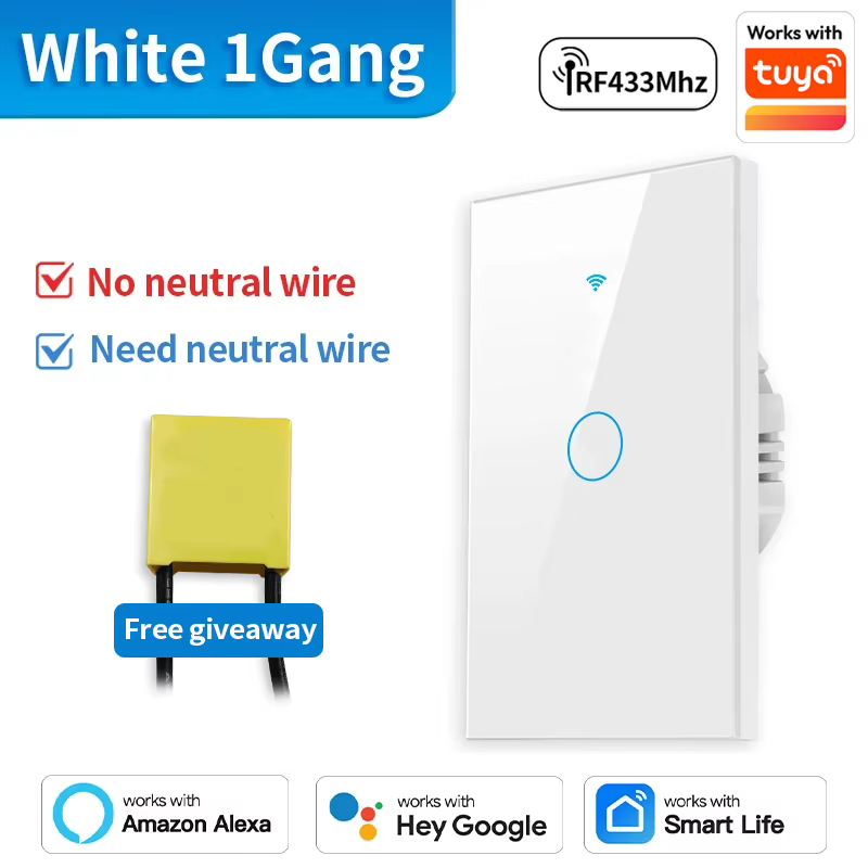 Interruptor Inteligente Wi-Fi Touch para Luz, com Alexa e Google Home - Imagem 2