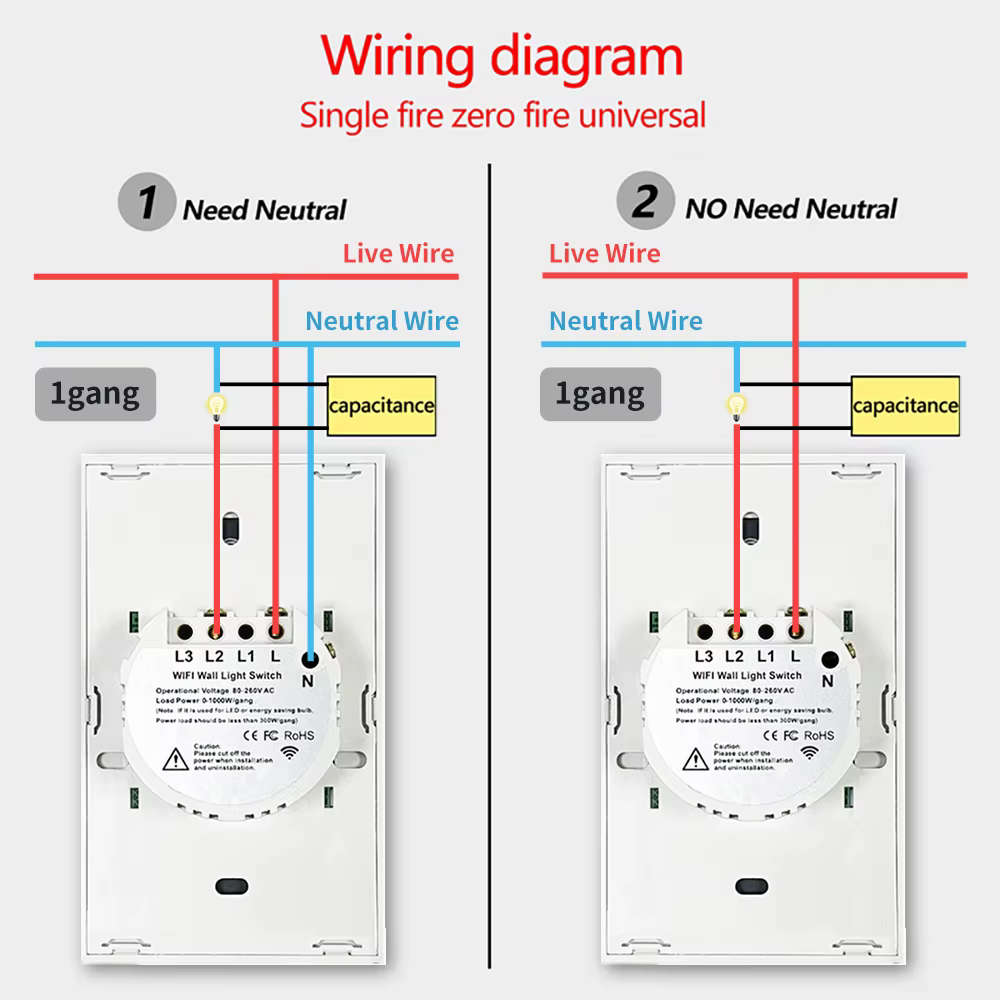 Interruptor Inteligente Wi-Fi Touch para Luz, com Alexa e Google Home - Imagem 3