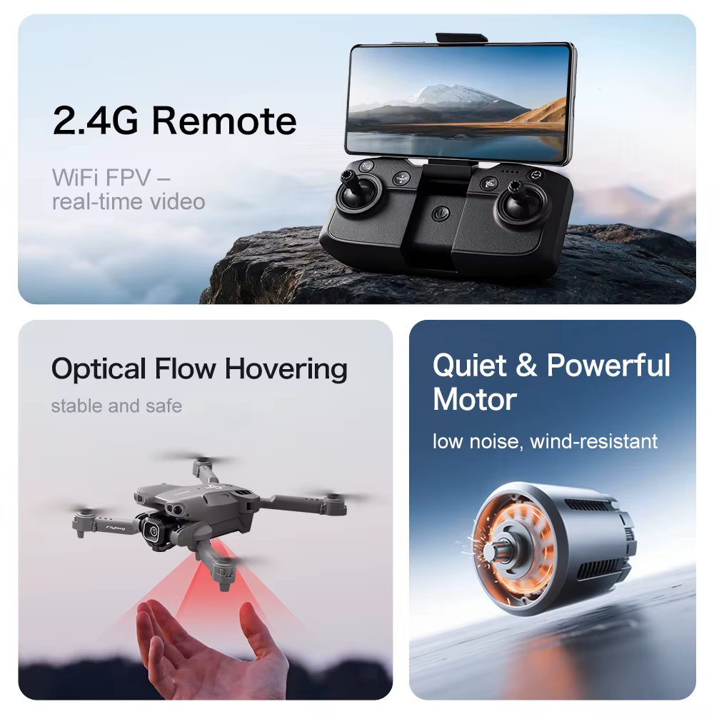 Mini Drone 5 Pro Dobrável com Câmera HD e FPV Wi-Fi - Imagem 8